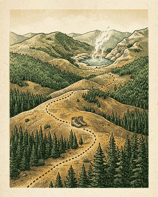Soak Trail — A trail-based approach to soaking, linking hot springs to hiking routes and outdoor itineraries across the West.
